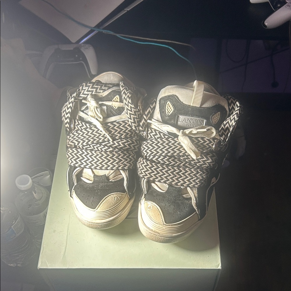 Lanvin  Zigzag Black and White Sneakers